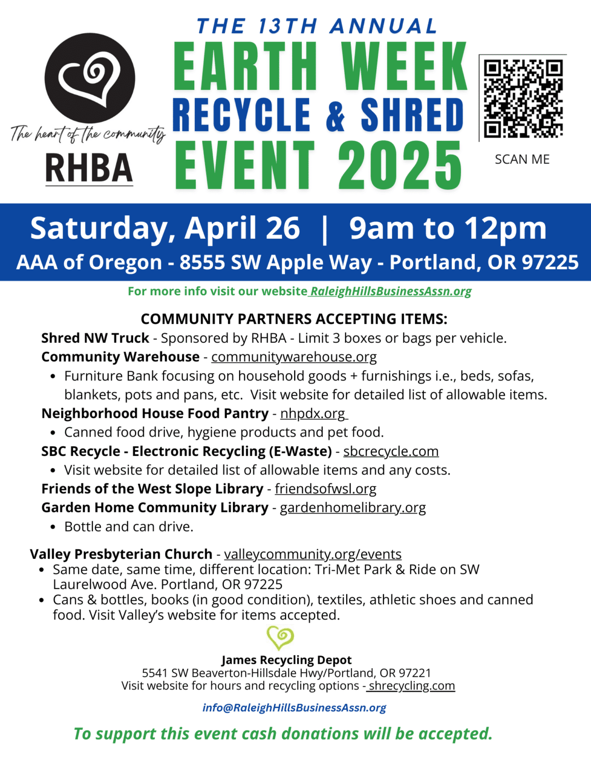 RHBA Earth Week POSTER